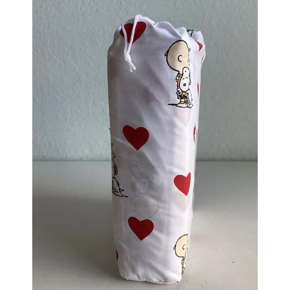 Peanuts Snoopy Charlie Brown‎ Red Hearts Valentines Day QUEEN Size Sheet Set NEW